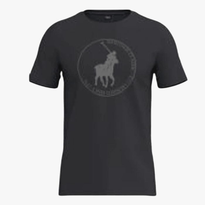 Polo Mens Logo Printed Short Sleeve Tee Black | Polo