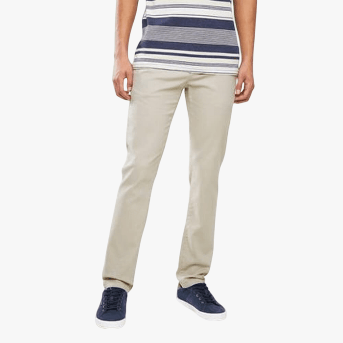 Polo Mens Milan Stretch Straight Leg Chino Pant Light Grey | Polo