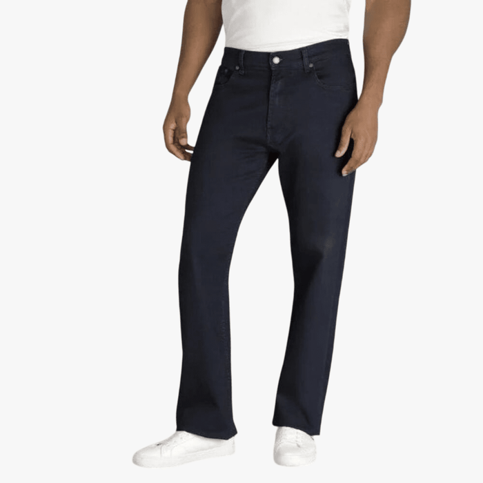 Polo Mens Paul Comfort Fit Relaxed Leg Stretch Denim Blue Black Polo