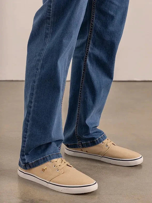 Polo Mens Paul Comfort Fit Relaxed Leg Stretch Denim Stone Wash | Polo