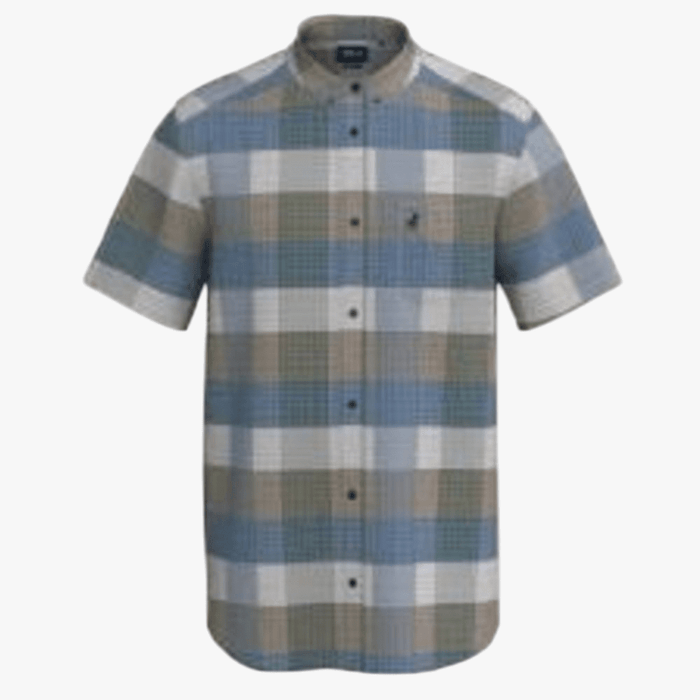 Polo Mens Short Sleeve Check Shirt Taupe | Polo