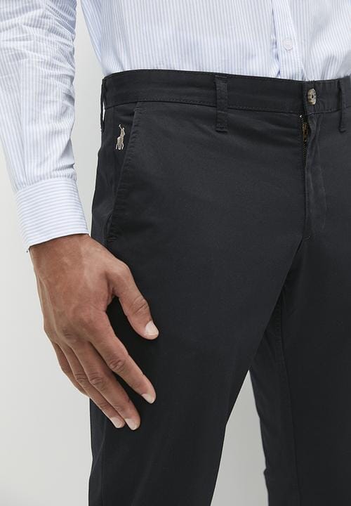 Polo Mens Venice Slim Fit Chino Pants Black | Polo