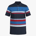 Polo Mens Veriegated Mercerised Short Sleeve Golfer Navy | Polo