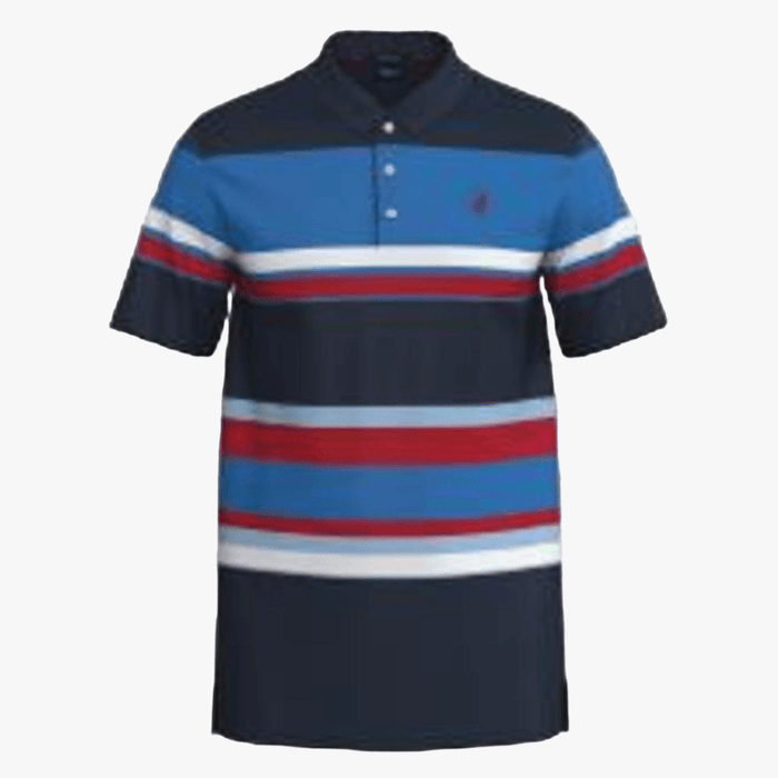 Polo Mens Veriegated Mercerised Short Sleeve Golfer Navy | Polo