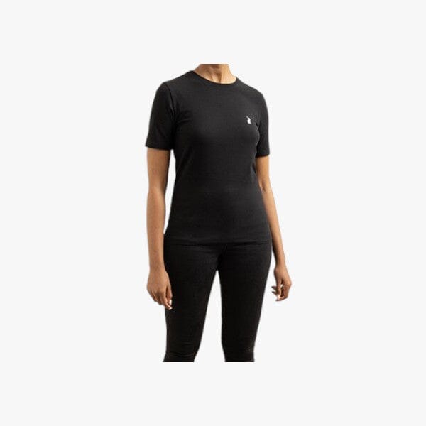 Polo Womens Allie Small Pony Stretch Short Sleeve Tee Black Polo