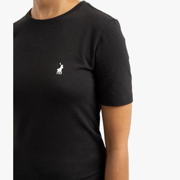 Polo Womens Allie Small Pony Stretch Short Sleeve Tee Black Polo