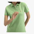 Polo Womens Basic Short Sleeve Golfer Green Polo