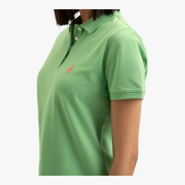 Polo Womens Basic Short Sleeve Golfer Green Polo