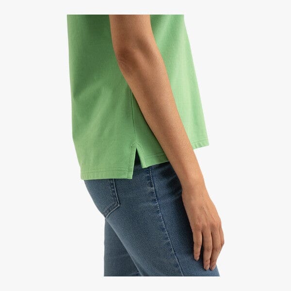 Polo Womens Basic Short Sleeve Golfer Green Polo