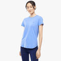 Polo Womens Cotton Slub Short Sleeve Tee Blue Polo