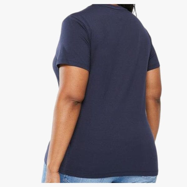 Polo Womens Kelly V Neck Stretch Short Sleeve Tee Navy Polo