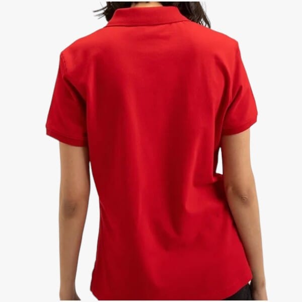 Polo Womens Margot Small Pony Stretch Short Sleeve Golfer Red | Polo