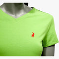 Polo Womens V Neck Short Sleeve Tee Green Polo