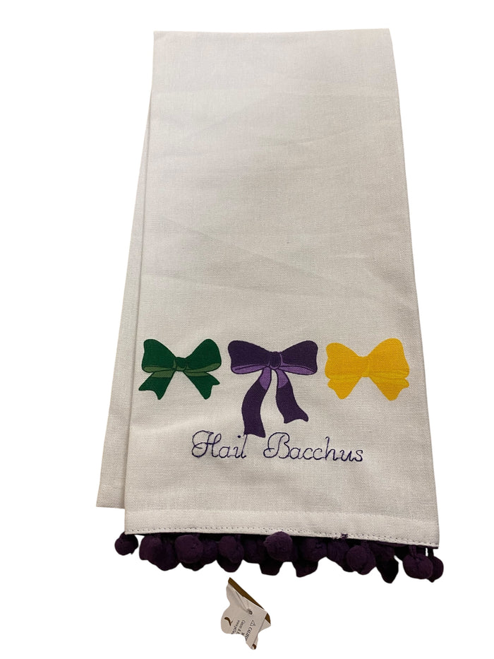 Pom Pom Bow Hand Towel