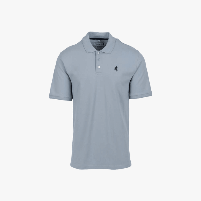 Pringle Mens Austyn Core Pima Pique Short Sleeve Golfer Blue | Pringle