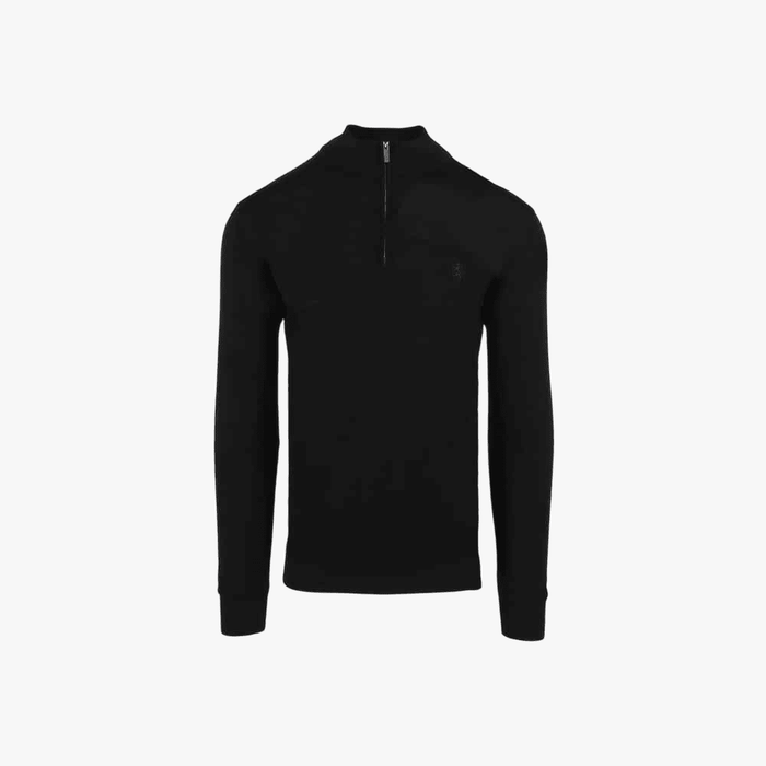 Pringle Mens Knitwear Leonard 1/4 Zip Sweater Black | Pringle