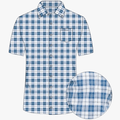 Pringle Mens Sage Short Sleeve Shirt Blue | Pringle