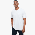 Pringle Mens V Neck Core Pima Cotton Short Sleeve Tee Light Blue Pringle