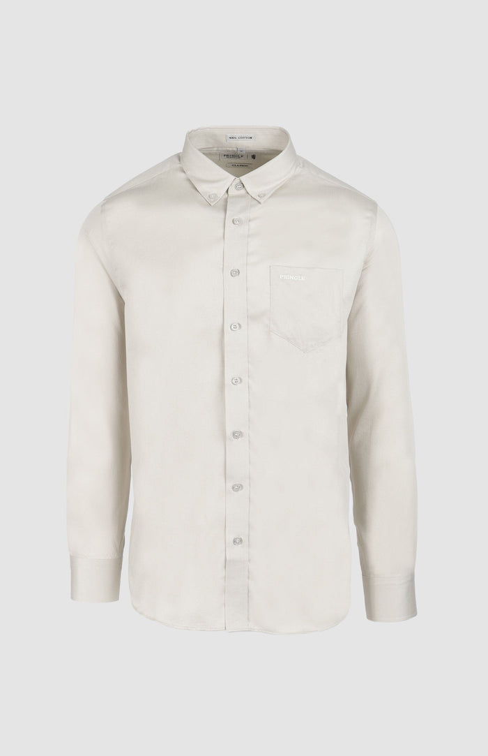 Pringle Mens William Classic Long Sleeve Shirt Stone | Pringle