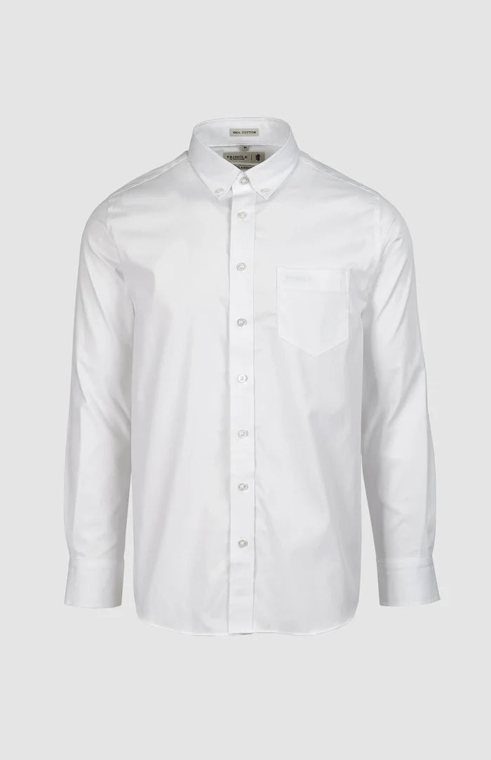Pringle Mens Classic Long Sleeve Shirt White | Pringle