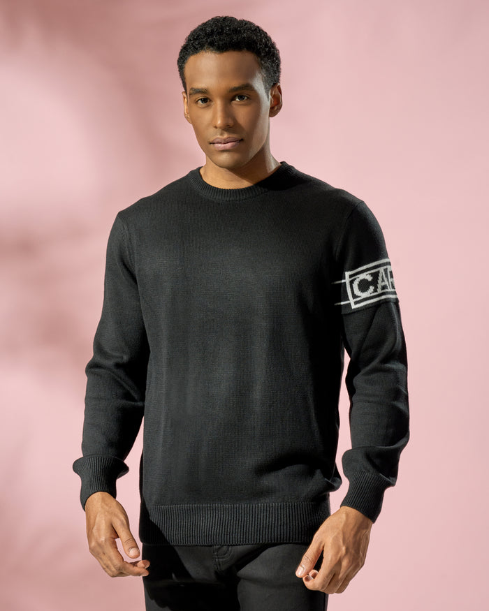 Printed Sleeve Pullover