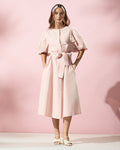 Puff Sleeves Midi Dress
