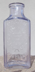 Purpled Geo. C. Frye Druggist Bottle from Portland, Maine