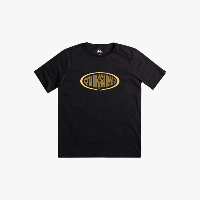 Quiksilver Boys Oval Script Short Sleeve Tee Black | Quiksilver