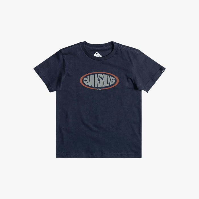 Quiksilver Boys Oval Script Short Sleeve Tee Navy Blazer | Quiksilver