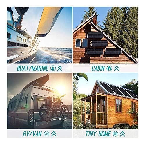 Renogy Solar Panel 2pcs 100 Watt 12 Volt Monocrystalline, 2-Pack Compact Design