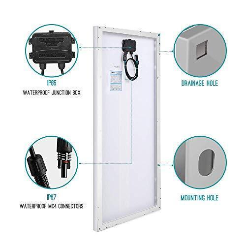Renogy Solar Panel 2pcs 100 Watt 12 Volt Monocrystalline, 2-Pack Compact Design