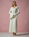 Ribbed Flare-Sleeve Dress