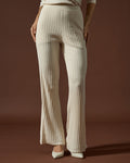 Ribbed Knit Flared Pants