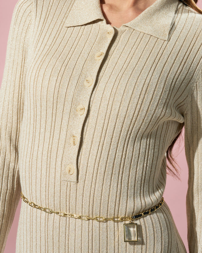 Ribbed Knit Maxi Dress