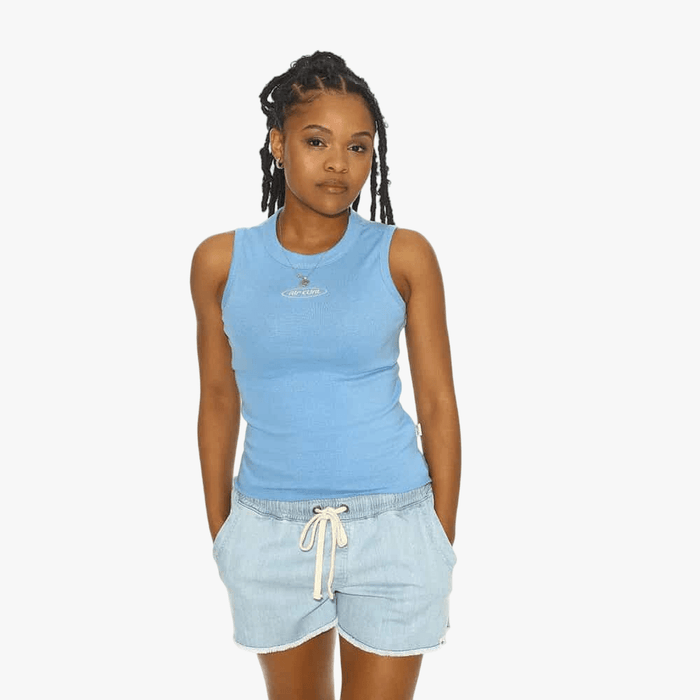 Ripcurl Womens High Tide Rib Tank Top Blue | Ripcurl