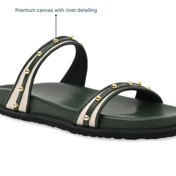 Rivet Canvas Olive Slider