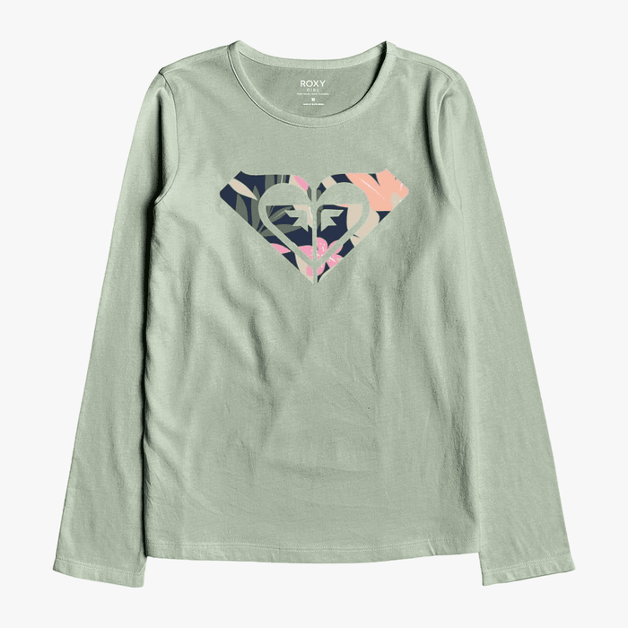 Roxy Girls Day And Night A Long Sleeve Tee Laurel Green Roxy