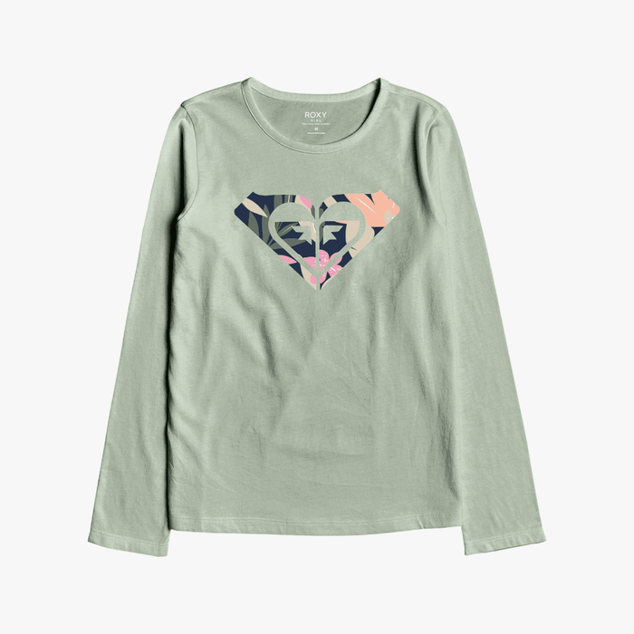 Roxy Girls Day And Night A Long Sleeve Tee Laurel Green Roxy
