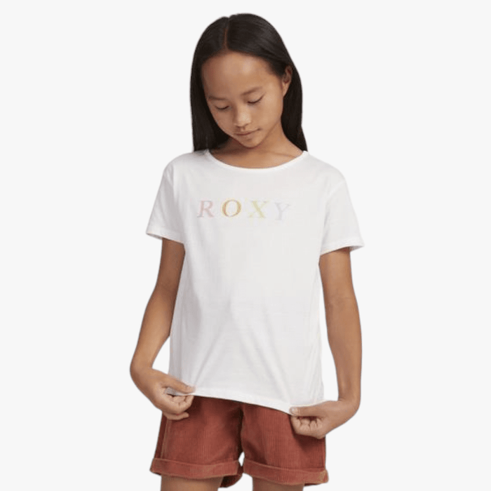 Roxy Girls Day & Night B Short Sleeve Tee Snow White Roxy