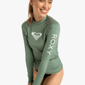 Roxy Girls Whole Hearted Long Sleeve Rash Vest Basil | Roxy