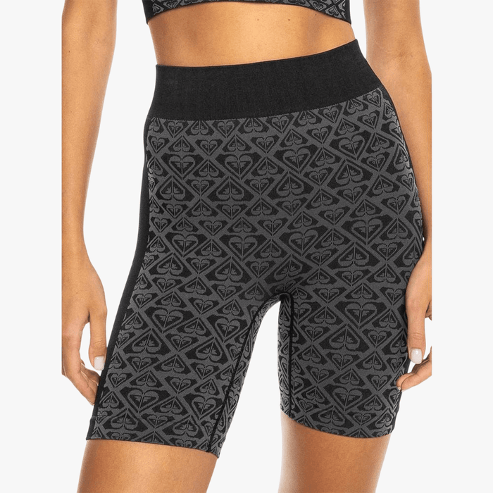Roxy Womens Chill Out Seamless Heart Shorts True Black | Roxy