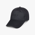 Roxy Womens Dear Believer Logo Cap in anthracite black, featuring an embroidered logo on the front, angled view.