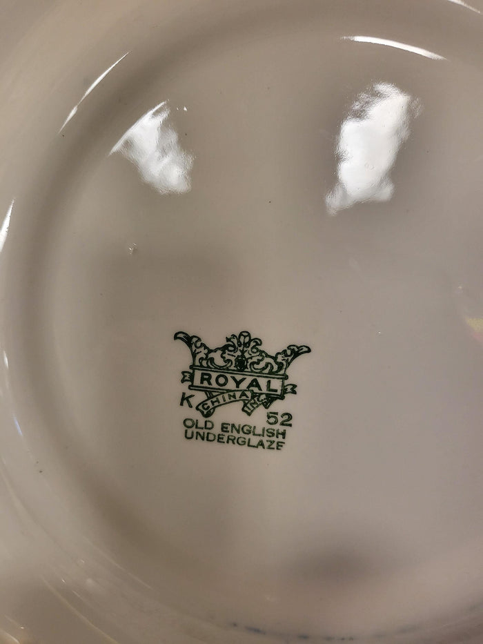 Royal China Underglaze "Old English Green" Dinner Plate - 10" K52