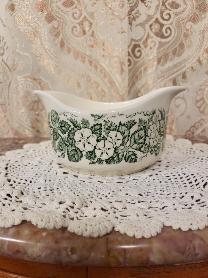Royal China Underglaze "Old English Green" Gravy Boat