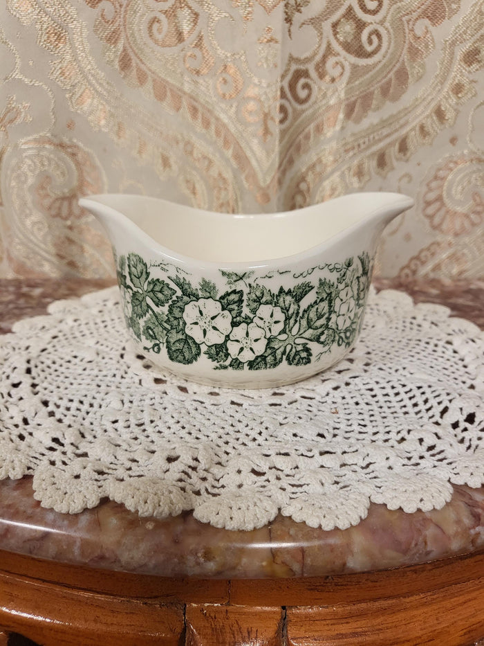 Royal China Underglaze "Old English Green" Gravy Boat