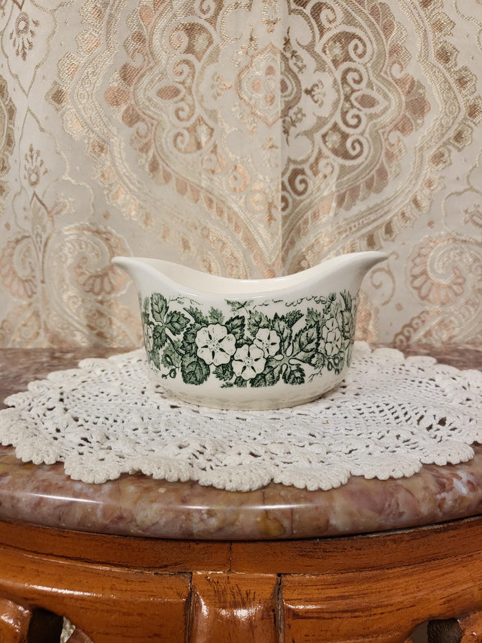 Royal China Underglaze "Old English Green" Gravy Boat