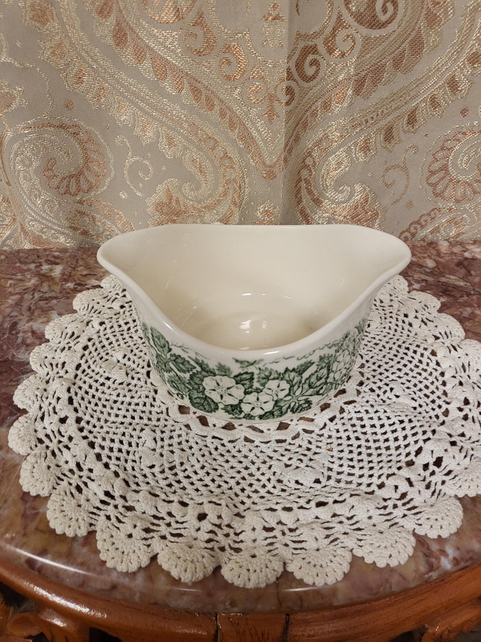 Royal China Underglaze "Old English Green" Gravy Boat