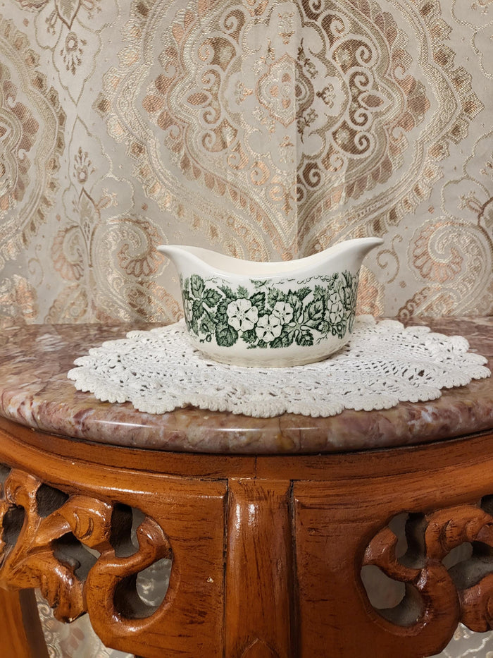 Royal China Underglaze "Old English Green" Gravy Boat