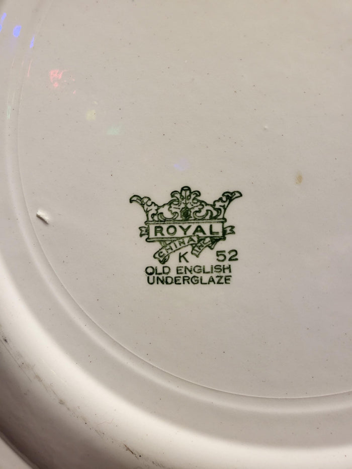 Royal China Underglaze "Old English Green" Large Serving Plate - 12" K52