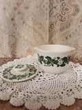 Royal China Underglaze "Old English Green" Sugar bowl with lid